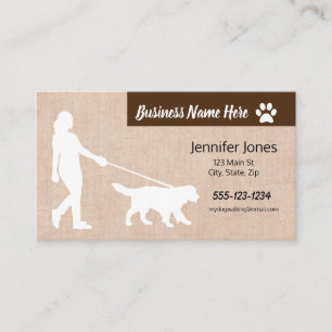 Dog Walking Business Cards, Schedule on Back Card