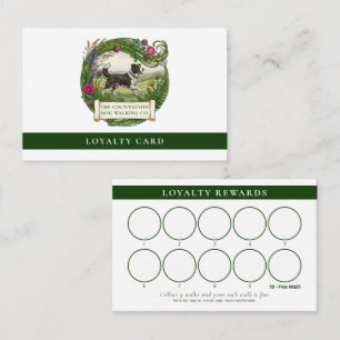 Dog Walking Business Loyalty Card - Border Collie