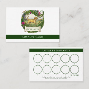 Dog Walking Business Loyalty Card - Rural Labrador