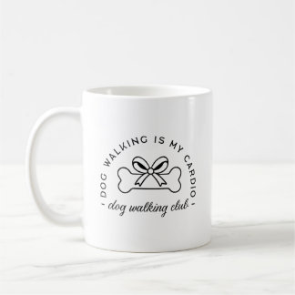 Dog walking club girl walk aesthetic coffee mug