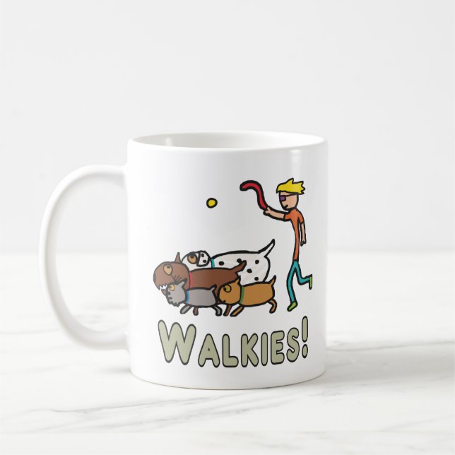 Dog Walking Coffee Mug (Left)