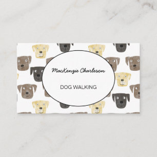 Dog Walking Labrador Retriever Dog Business Card