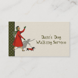 Dog Walking & Pet Services Business Card