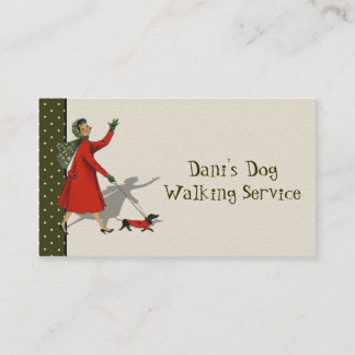 Dog Walking & Pet Services Business Card