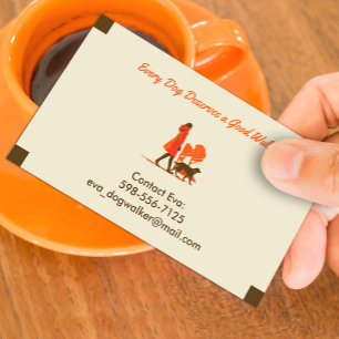 Dog Walking Pet Sitting Boarding Business Card