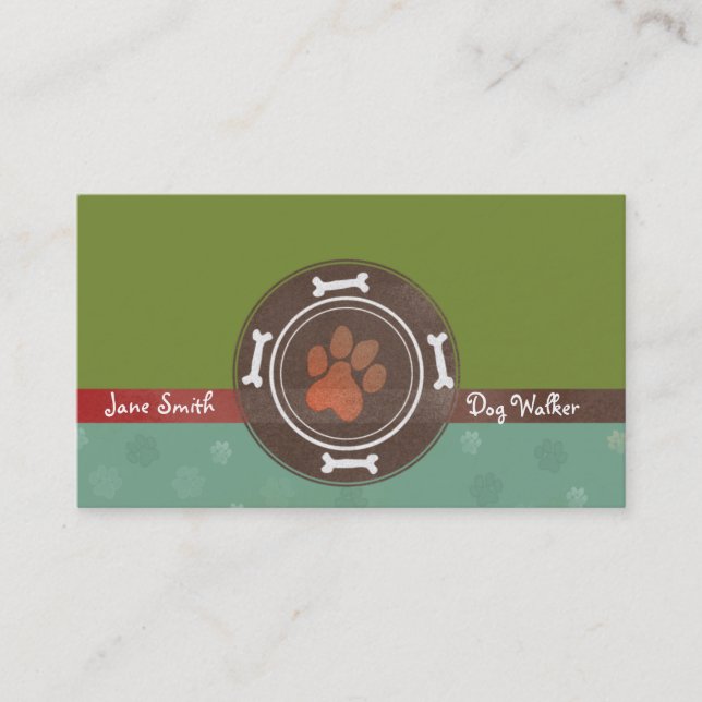 dog walking & Pet Sitting business cards (Front)