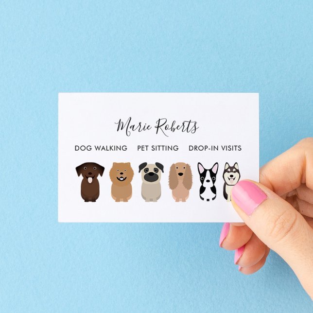 Dog Walking, Pet Sitting, Cat Care, Boarding Business Card (Creator Uploaded)