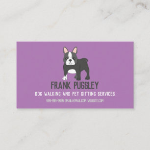 Dog Walking Pet Sitting Services Cute Puppy Business Card