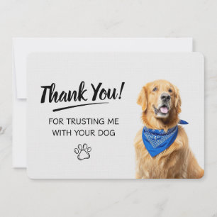 Dog Walking Pet Sitting Thank You Card