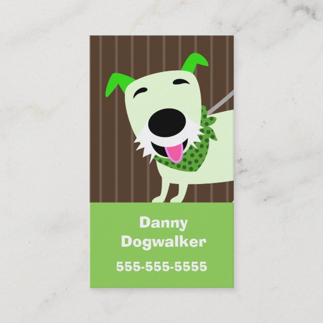 Dog Walking Services Business Card (Front)