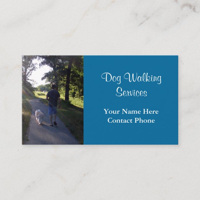 Dog Walking Services Business Card (Front)