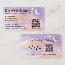 Dog Walks and Sitting | QR Code Business Card