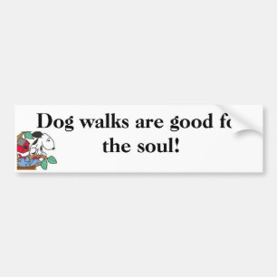 Dog walks are good for the soul! Sticker