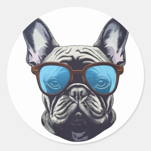 Dog Wall Art for Every Dog Lover Classic Round Sticker (Front)
