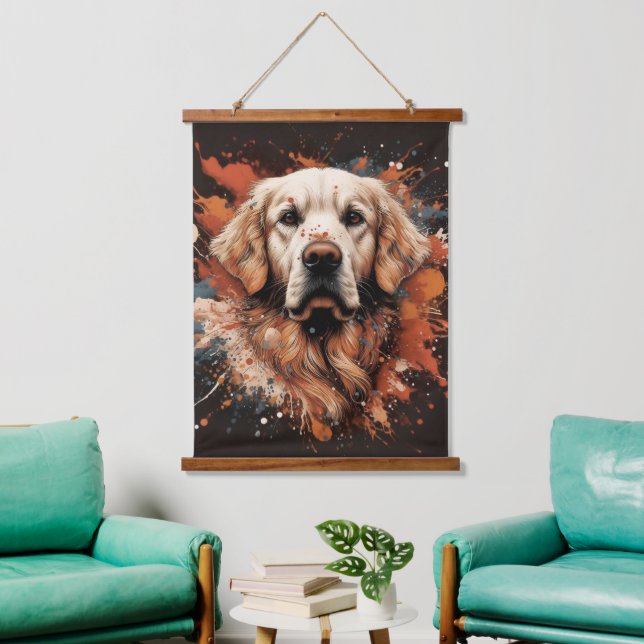 dog wall hangging tapestry art pet lover (Living Room)