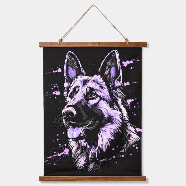 dog wall hangging  Tapestry quote minimalist (Front)