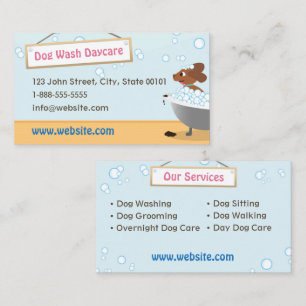 Dog Wash Daycare Business Card