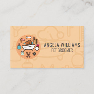 Dog Wash Shower Icon Business Card