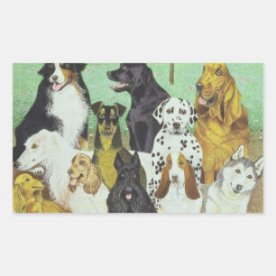 Dog Watch Rectangular Sticker