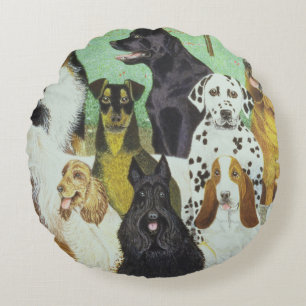Dog Watch Round Cushion