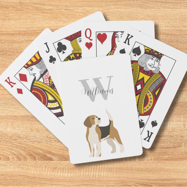 Dog Watercolor Personalised  Playing Cards (Creator Uploaded)
