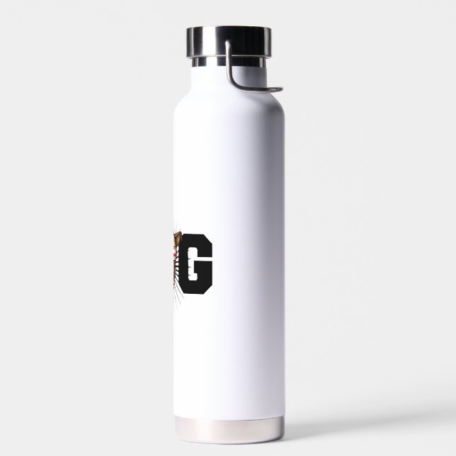 Dog Wear Flag Water Bottle (Left)