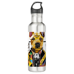 Dog Wearing a Suit: Digital Art 710 Ml Water Bottle