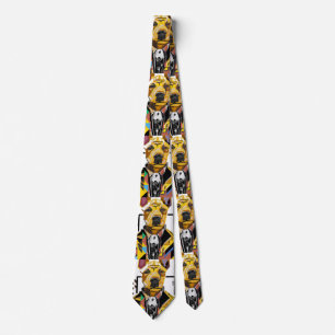Dog Wearing a Suit: Digital Art Tie