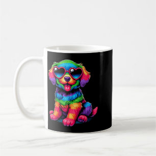 Dog Wearing Gles Heart Puppy Love Dog Coffee Mug