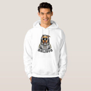 Dog Wearing Headphones Hoodie – Cool Music Lover P