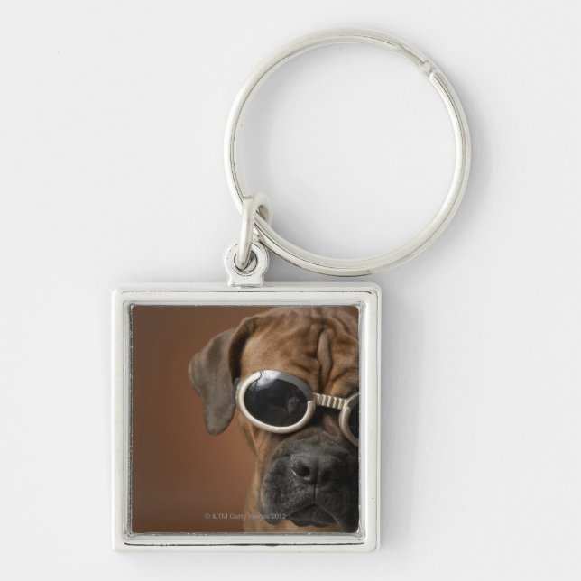 Dog wearing sunglasses 3 key ring (Front)