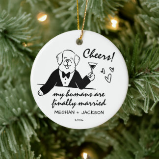 Dog Wedding Celebration Ornament
