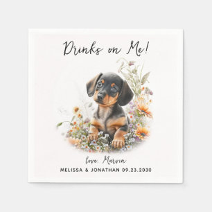 Dog Wedding Cocktail Napkin
