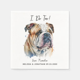 Dog Wedding Cocktail Napkin