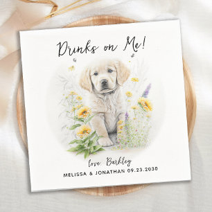 Dog Wedding Cocktail Napkin