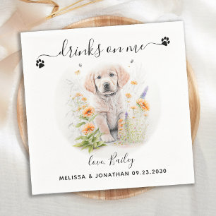 Dog Wedding Cocktail Napkin