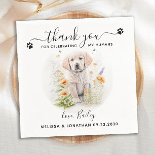 Dog Wedding Cocktail Napkin
