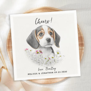 Dog Wedding Cocktail Napkin