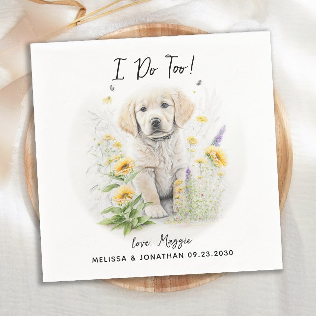 Dog Wedding Cocktail Napkin (Creator Uploaded)