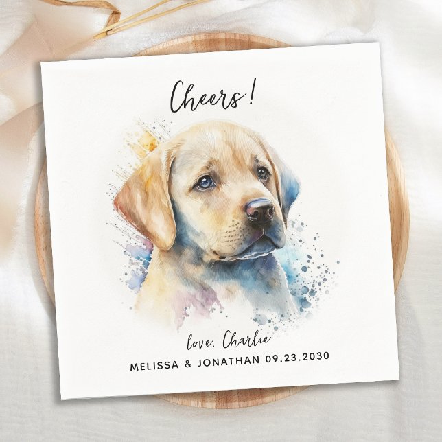 Dog Wedding Cocktail Napkin (Creator Uploaded)