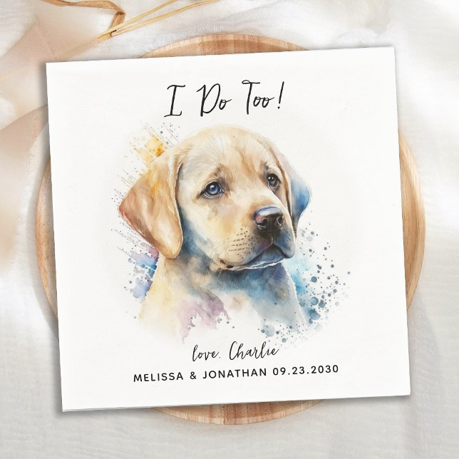 Dog Wedding Cocktail Napkin (Creator Uploaded)
