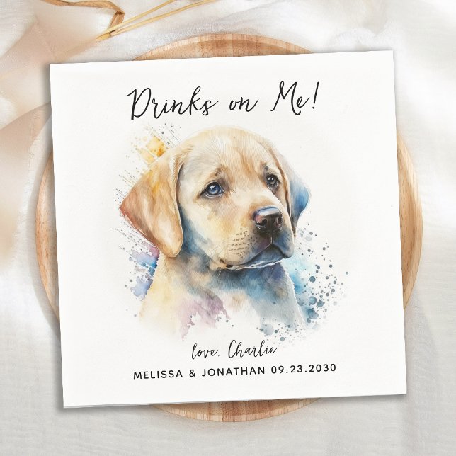 Dog Wedding Cocktail Napkin (Creator Uploaded)