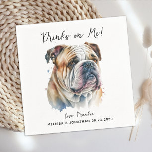 Dog Wedding Cocktail Napkin