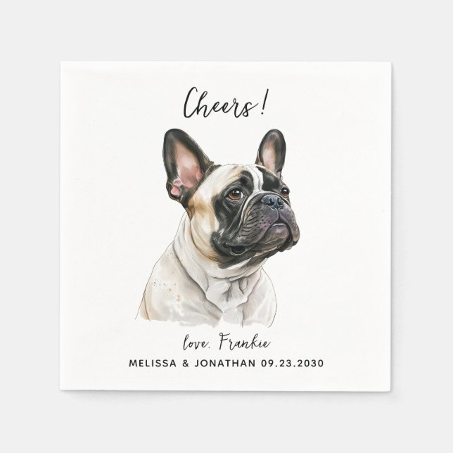 Dog Wedding Cocktail Napkin (Front)