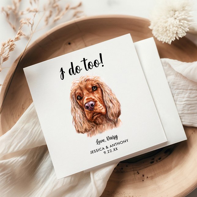 Dog Wedding Cocktail Napkins (Creator Uploaded)