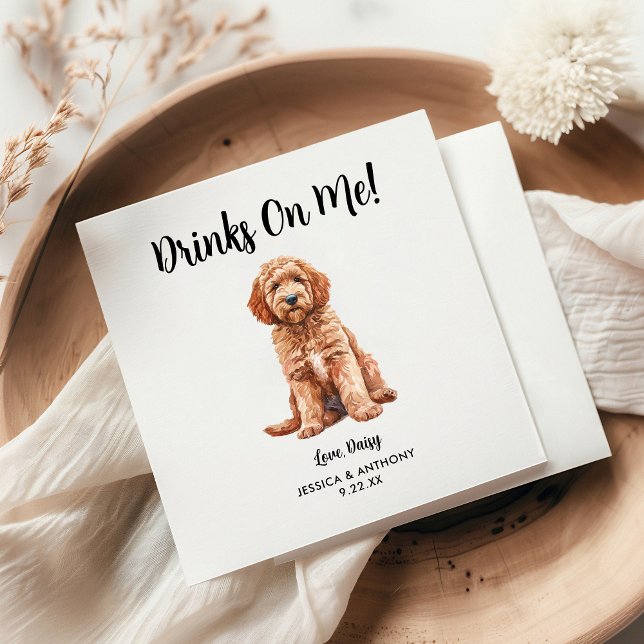Dog Wedding Cocktail Napkins (Creator Uploaded)