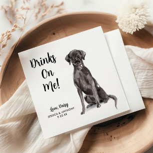 Dog Wedding Cocktail Napkins