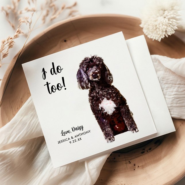 Dog Wedding Cocktail Napkins (Creator Uploaded)