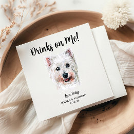 Dog Wedding Cocktail Napkins