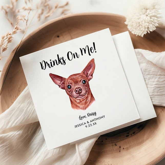 Dog Wedding Cocktail Napkins (Creator Uploaded)